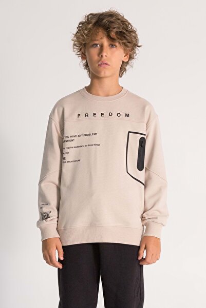 Waka Waka Transpirație pentru băiat cu buzunar imprimat în față