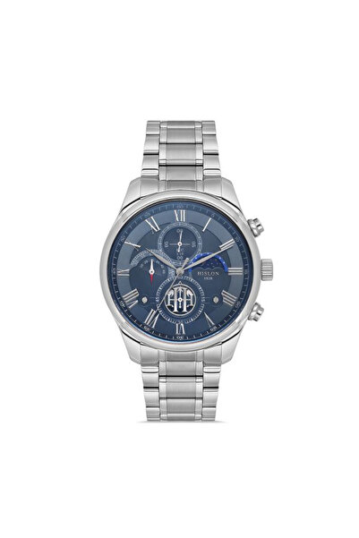 Hislon Tm113S-11Ss Men's Watch 44 mm Case Diameter, Stainless Steel Band, Sap...
