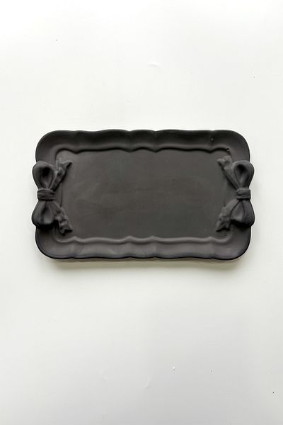sin istanbul Bow Rectangular Plate Anthracite