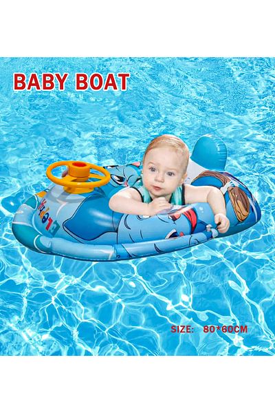 Little Trends Kids Inflatable Swim Float Water Fun Pool Toy Cute Elephant Baby Inflatable Pool Seat Float Boat