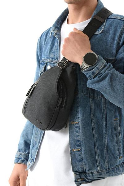 MEGA Men's Bady Bag Chest Bag Canvas Fabric Backpack 27*17 cm Casual Shoulder Bag