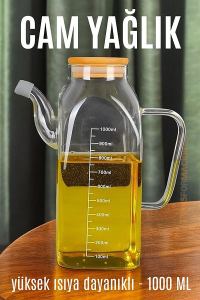 Transformacion Oil Vinegar Bottle Oil Bottle Borosilicate Glass 1000 ml 721572
