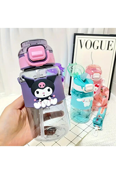 So Iconic Kuromi Character Water Bottle & Flask 600 Ml/ Purple Color