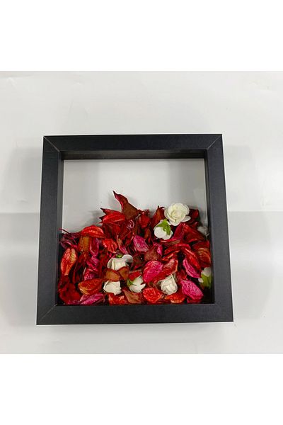 Hometaş Ev Ürünleri 25X25 Deep Memory Frame Rose Box Prompt Flower Frame New Generation Frame