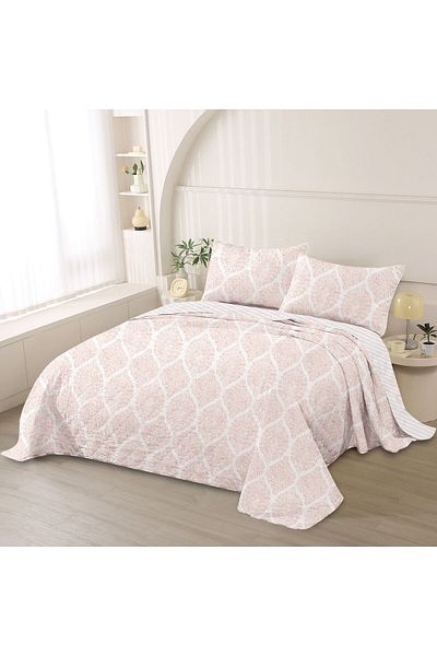 Orange Bed & Bath New Big |Double Bed Cover 3 Pieces - Athena Medallion