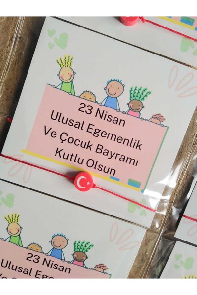 nasclaycollection Hediyelik Öğrenciye Okul Öncesi Kartlı Bileklik 20 Adet