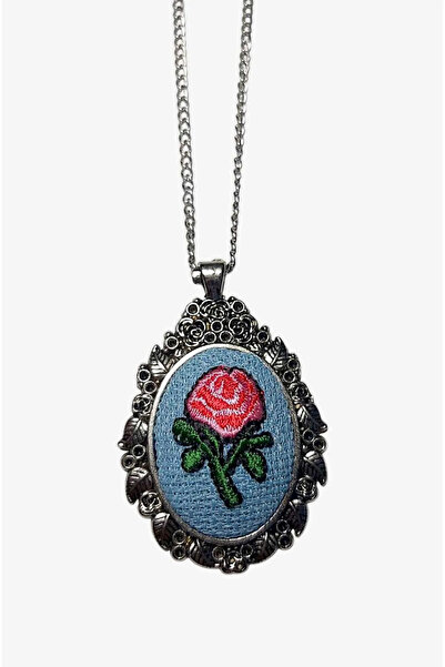 roseberry Kanaviçe Etamin Kolye Uzun Zincir
