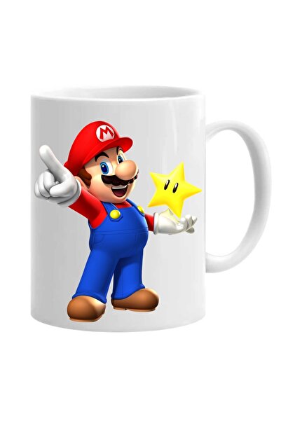OEM Cana albă personalizată cu super mario aventuri, INOVATIX®. 330 ml