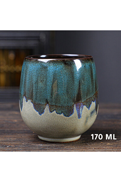 MIBRU كوب قهوة سيراميك نابض بالحياة سعة 170 مل - كوب متعدد الألوان بتصميم مذه...