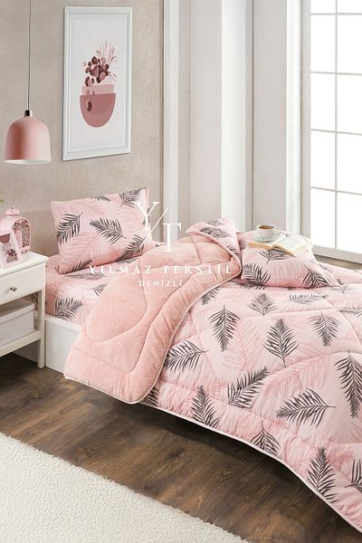 Home Single Welsoft Quilt Sleeping Set Powder Feather |   Elastic Sheet |   Dowry Set |   Dowry Team