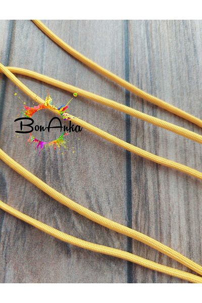 Bonanka (3,5 mm - 10 μέτρα) Κίτρινο χρώμα, Σχοινί Paracord, Βραχιόλι, Πλεξούδα, Σχοινί κοσμήματος (008)