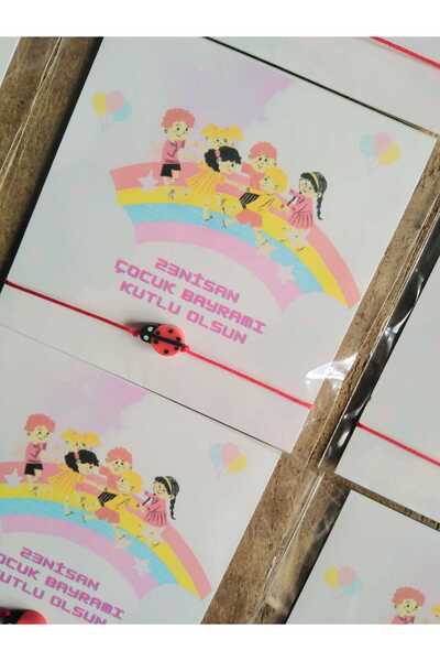 nasclaycollection Hediyelik Öğrenciye Okul Öncesi Kartlı Uğur Böceği Bileklik...