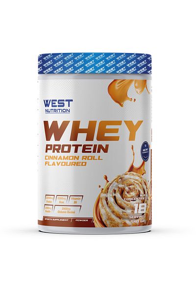 West Nutrition Whey Protein Powder 540 Gr 18 Servings Cinnamon Roll Flavored