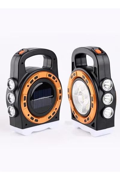 Generic Portable Solar Powered USB Rechargeable Waterproof Camping Flashlight