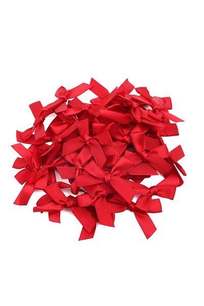 Fiyonks Atölye Bow Satin 50 Pieces, Ribbon Bow Satin