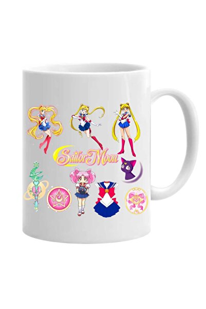 OEM Cana albă personalizată cu anime Sailor Moon, INOVATIX®. 330 ml
