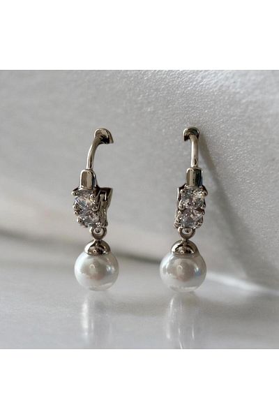 XUPING JEWELRY Silver Color Pearl Design Earrings