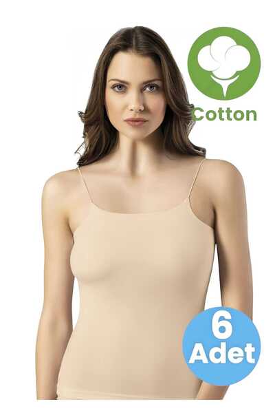 Uniquetrenders Жіночий 6-панельний майка з бретельками з бавовни, не залишає ...