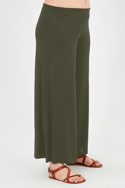 Curvy Trend Plus Size Loose Cut Viscose Combed Cotton Trousers