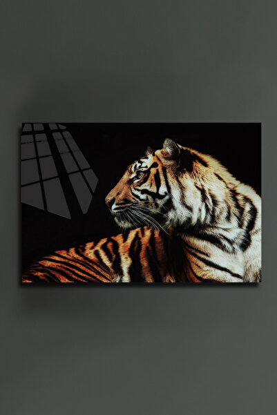 glassartdesign Tigru Tablou din sticlă irezistibilă Tablou cu animale Tablou ...