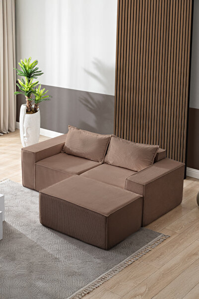 GOOD NİGHT Puzzle Koltuk Tamamen Sünger Minimalist 3 lü Koltuk