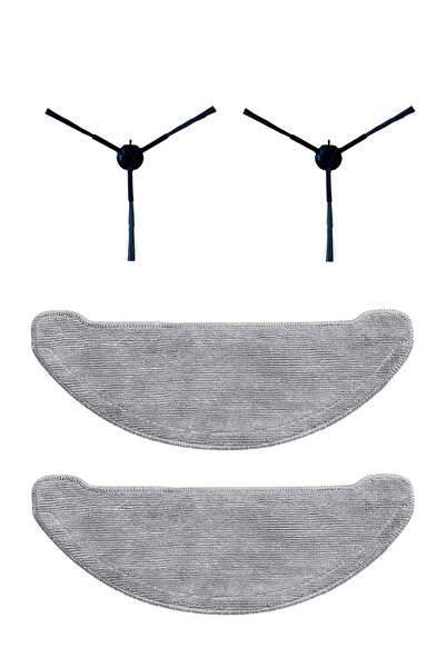 ROPALDE Perie laterală și cârpă de mop compatibile cu aspiratorul robot Viomi...