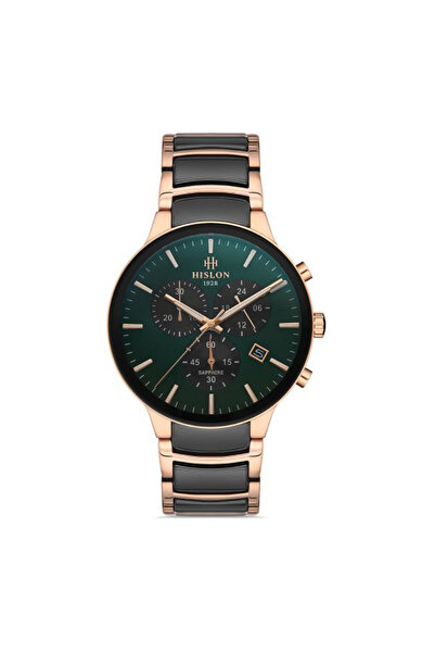 Hislon MS110T-15SR Erkek Kol Saati 42 mm Kasa Çapı, Çelik - Seramik Kordon, S...