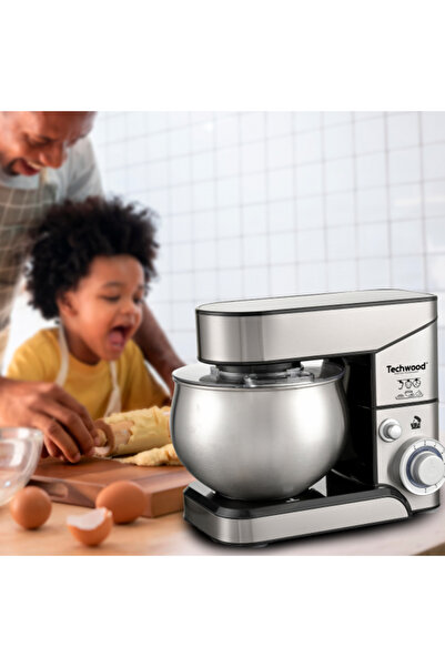 Techwood Πλανητικός αναμικτήρας Techwood TRO-1050, 1000W, 5L, ανοξείδωτος χάλυβας, 6 ταχύτητες + παλμοί