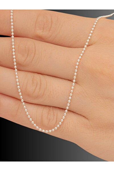 bymissmücevherat 925 Ayar Gümüş Unisex Tırnak Makası Model Gümüş Top Zincir 1,5 Mm
