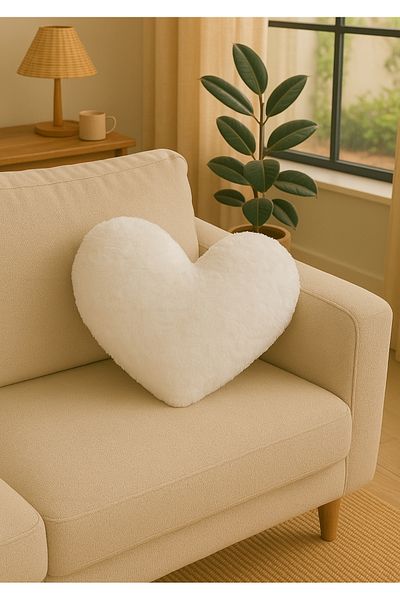 Plush Soft Plush Decorative Heart Cushion Pillow Throw Pillow Imported Toscano