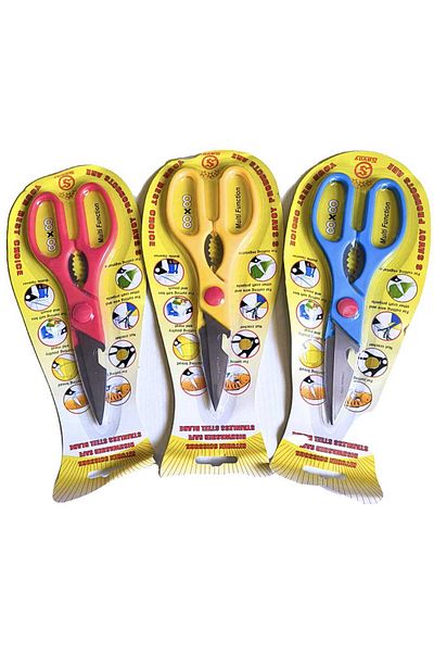 Vi Caro Serve Multifunctional Kitchen Scissors Multi-Purpose Food Scissors Material + Garlic Masher