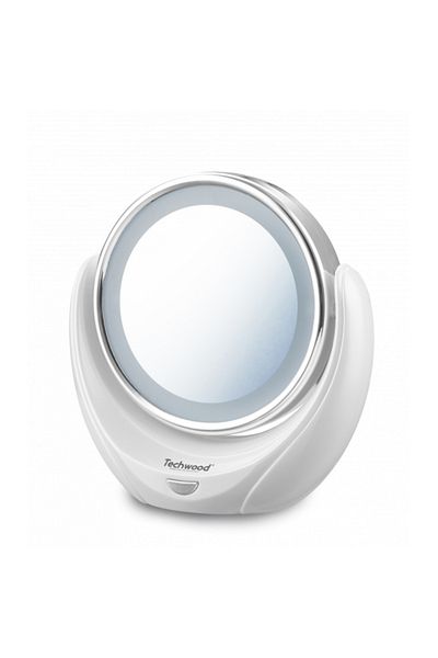 Techwood TML-2674 illuminated cosmetic mirror, double side 5x and 1x