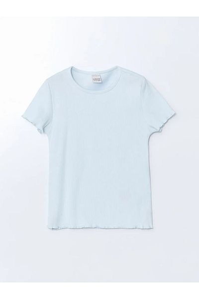 LC Waikiki Tricou pentru fetiță LCW ECO alb cu gât pentru bicicletă