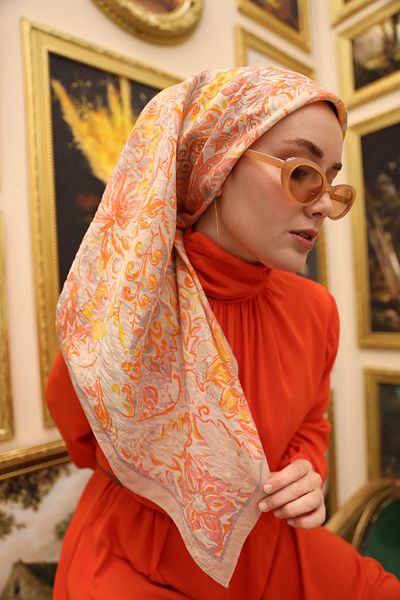 Silk Home Eșarfă de mătase Olinda cu model Süreyya