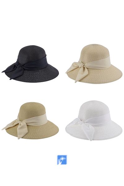 Kardelen Butik Denizli Short Brim Luxury Hat for Women 57-58 cm (There Is a Narrowing Rope Inside)