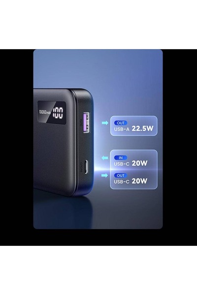 Ugreen PB311-25742 20W 10000mAh Two-way Fast Charging Power Bank, Black