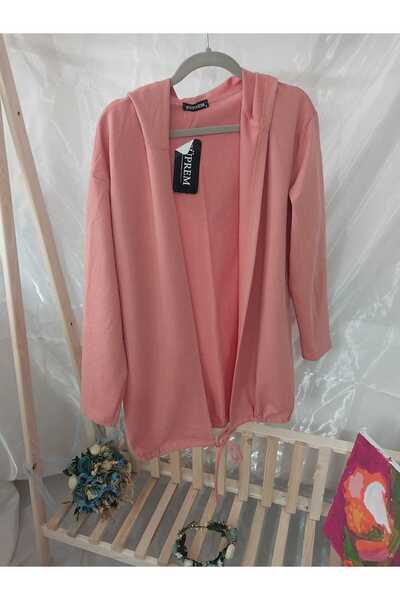 aryam butik İKİ İPLİKÖNDEN BAĞMALI MEVSEMLİK KAPŞONLU HIRKA