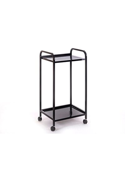 Labortech Arya 2 Raflı Setup Ve Cihaz Taşıma Sehpası Sac-siyah