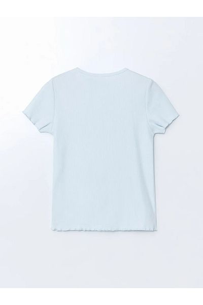 LC Waikiki Tricou pentru fetiță LCW ECO alb cu gât pentru bicicletă