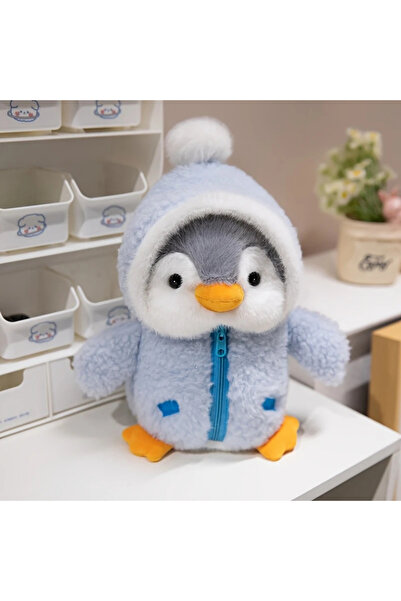 MİNGODAN Çekici Penguen Peluş Oyuncak Kışlık Kapüşonlu Rahat Oyuncak, Her Yaş...