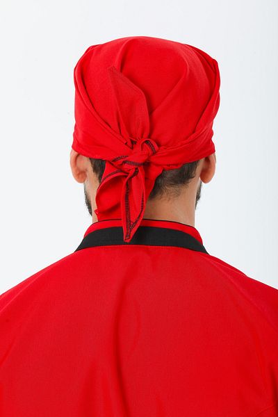 alsaccessories Red Bandana Chef Bandana Plain Red Multi-Purpose Bandana
