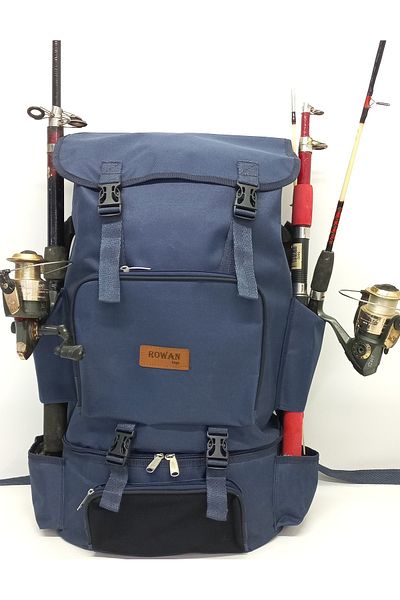 ROWAN ÇANTA Rowan Thermal Bottom Compartment Navy Blue Fishing Rod Fixing Fisherman and Camping Bag Διαστάσεις 62*41*22 cm