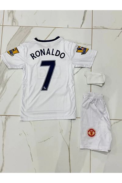 yenteks Ronaldo Kids Form - White Unisex Manchester United - Moscow Final Season 4 Set