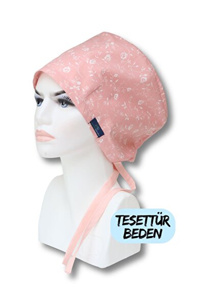 doktorbonem Tesettür Beden Pembe Zemin Gül Desenli Cerrahi Bone Doktor Hemşir...