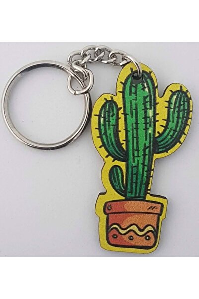 Royal Kozmetik Bijuteri Breloc din lemn de cactus