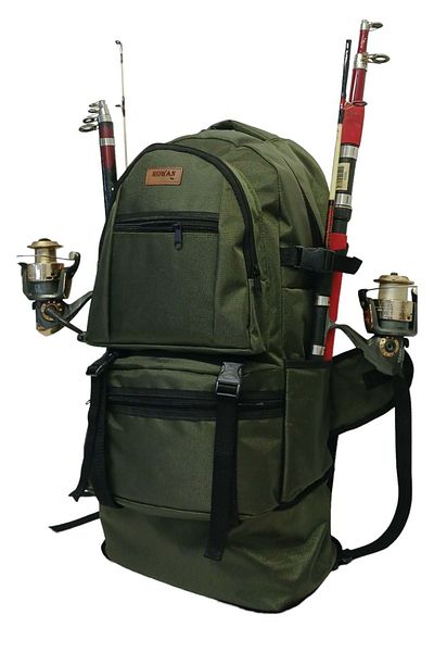 ROWAN ÇANTA Waist Tie Fishing Rod Fixation Tie Mountaineer, Camping and Fishing Backpack (70X34X27 cm)