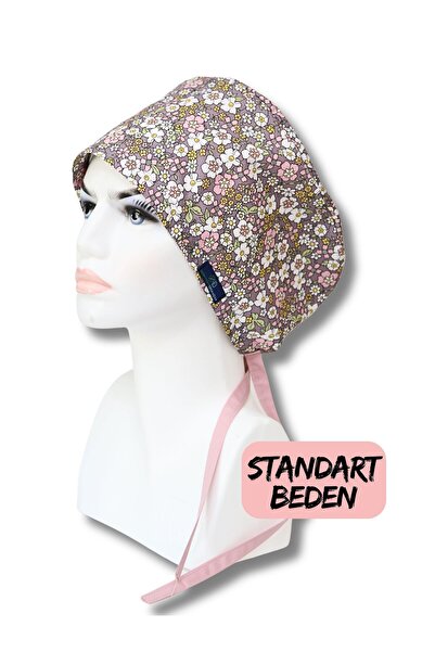 doktorbonem Весняний квітковий візерунок - фіолетова хірургічна шапочка, ліка...