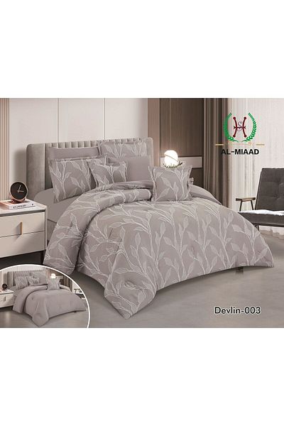Gerenic 8-piece summer comforter set for two people, fixed middle filling, size 240 x 260 cm