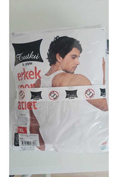 Tutku Men's Ribana Sports Singlet-6 Pieces-White