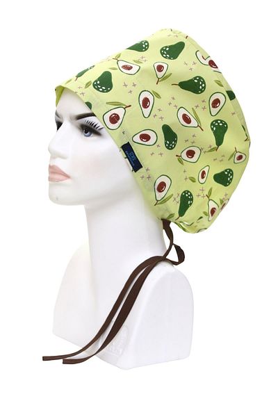 doktorbonem Hijab Avocado Green Patterned Bone chirurgical Doctor Asistentă Medicală Spital Bucătar Bonetă Wide Cut